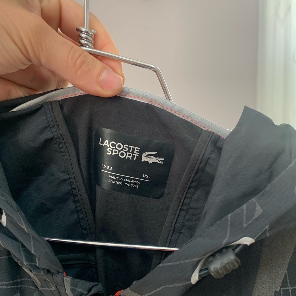 SOLD - NWT Black Lacoste Windbreaker Jacket - Picture 4 of 7